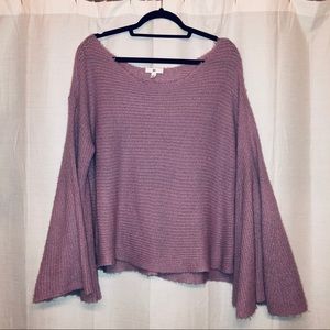 Nordstrom BP Purple Flare Sleeve Sweater Size M